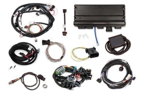 Holley Terminator X MAX Engine Management Systems 550-943 Systems, MAX, 8-EV1 Injectors, 8-Coils, Analog, Trans and Tuner Controls, Ford Injector Spacing, 4R70W Harness, Kit