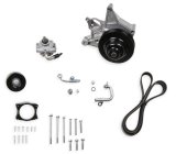 Holley Retro-fit Hydraulic Power Steering Kits 20-223 Pumps, Gen V LT4, Dry Sump, Add-on, GM Type 2, Saginaw TC Series, Natural Finish, Serpentine, with Pulley and Hardware, GM, 6.2L, Kit thumbnail 2