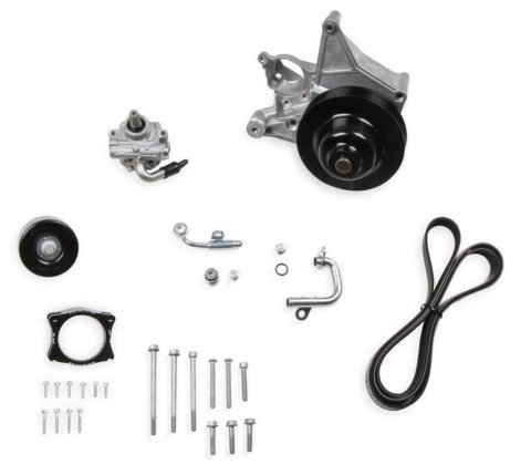 Holley Retro-fit Hydraulic Power Steering Kits 20-233 Pumps, Retro-fit, Hydraulic, Steering, GM Type 2, Saginaw TC Series, Natural Finish, Dry Sump, Standard-volume, Gen V, LT5, Kit