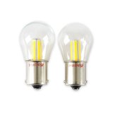 Holley RetroBright LED Light Bulbs HLED25 Bulbs, RetroBright, LED, 1156 Style, Red Color, 580 Lumens, Turn Signal, Bulbs, Pair thumbnail 1