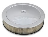 Holley Air Cleaner Assemblies 120-530 Assembly, Sniper, 14 in. Diameter, Round, Dropped, Steel, Chrome Finish, Embossed Logo, 3 in. Filter, Paper Element, Each thumbnail 7