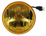 Holley RetroBright LED Headlights LFRB106 Headlight Conversion, RetroBright, Style, Sealed Beam, 5.75 in. Round Housing, Yellow, High Beam Only, Upgraded H4 Plug, with PAR 46 Bulb, Each thumbnail 2