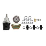 Holley EFI Billet Bypass Fuel Pressure Regulator KIts 12-894KIT Regulators, Boost Adjustable, 15-90 psi, Inline, -6AN Inlet, Outlets, Return Style, Aluminum, Black/Clear Anodized, Universal, Kit thumbnail 1
