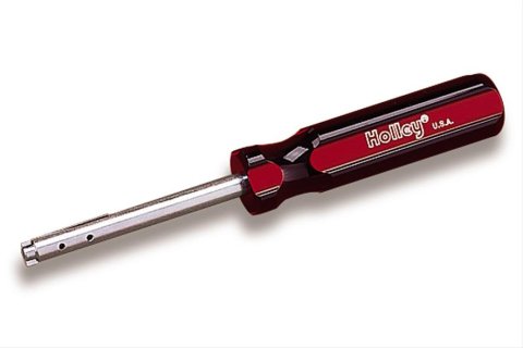 Holley Main Jet Removal Tools 26-68 Carburetor Tools, Removal, Standard Mains Only, Plastic Handle, Red and Black, Steel Driver, Natural Finish, Each