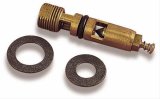 Holley Needle and Seat Assemblies 6-513 Carburetor Seats, Viton® Inlet Needle, Spring Loaded, Adjustable, Steel, 0.097 in. Seat, Side Hung Float Style, Gasket Included, Each thumbnail 1