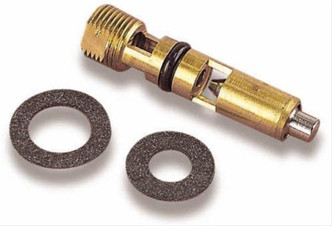 Holley Needle and Seat Assemblies 6-521 Carburetor Seats, Holley, Inlet Needle, Titanium, Adjustable, 0.150 in. Seat, Center Hung Float, Gaskets, for 750 cfm or Larger Carb, Each