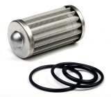 Holley HP Billet Fuel Filter Replacement Elements 162-559 Elements, Replacement, Element, Stainless Steel Mesh, 100 microns, with O-rings, for Filter, 175 gph, Gas/E85, Each thumbnail 1