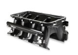 Holley EFI LS Hi-Ram Intake Manifolds 300-122BK Manifolds, Hi-Ram, Cathedral Port Head, Multi-port, 92mm Bore, Standard Deck, Aluminum, Black Finish, Chevy, LS, 5.7L, 6.0L, Each thumbnail 3