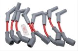 Holley Spark Plug Wires 561-102 Wire Sets, EFI, Assembled, for Coil Packs, Red Wire, 8.00mm Core, Gray Silicone, Boot, 135 Degree, Chevy, Camaro, 6.2L, Set thumbnail 1