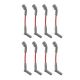 Holley Spark Plug Wires 561-102 Wire Sets, EFI, Assembled, for Coil Packs, Red Wire, 8.00mm Core, Gray Silicone, Boot, 135 Degree, Chevy, Camaro, 6.2L, Set thumbnail 4
