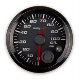 Holley EFI Analog Display Gauges 553-127 Gauges, EFI, Oil Pressure, 0-100 psi, Analog, Electric Sending Unit, 2 1/16 in. Diameter, Full Sweep, Lighted, Black Face, Red Needle, Each thumbnail 4