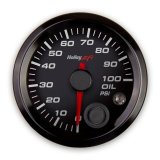 Holley EFI Analog Display Gauges 553-127 Gauges, EFI, Oil Pressure, 0-100 psi, Analog, Electric Sending Unit, 2 1/16 in. Diameter, Full Sweep, Lighted, Black Face, Red Needle, Each thumbnail 5