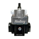 Holley VR Series Fuel Pressure Regulators 12-852 Regulators, Series, Inline, Return Style, 4-9 psi, Billet Aluminum, Black/Clear Anodized, Each thumbnail 4