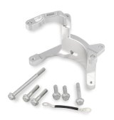 Holley LS Engine Air Conditioner Brackets 20-210 Brackets, Passenger Side, Aluminum, Clear Anodized, Sanden SD7, Chevy, Gen V, LT, 6.2L, Each thumbnail 1