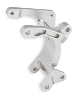 Holley LS Engine Air Conditioner Brackets 20-210 Brackets, Passenger Side, Aluminum, Clear Anodized, Sanden SD7, Chevy, Gen V, LT, 6.2L, Each thumbnail 3