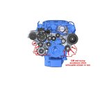 Holley Mid-Mount Complete Accessory Systems 20-220 Drive Systems, LT Mid-Mount, Wet Sump, Serpentine, Alternator, Water Pump, Power Steering, A/C, Natural Finish, Chevy, Gen V, 6.2L, Kit thumbnail 4