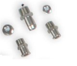 Holley Manifold Plug and Fitting Kits 97-301 Adapters, Holley, Replacement, Plugs Fittings, NPT to BSPT, Straight, Aluminum, Chrome, for 20-240 20-240BK Manifolds, Kit thumbnail 1