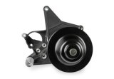 Holley Short Spacer Power Steering Brackets 97-253BK Bracket, Replacement, GM, Gen V, LT4, Dry-Sump Only, and Accessory Bracket, Spacer, Cast Aluminum, Black Finish, Each thumbnail 2