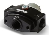 Holley Bypass Fuel Pressure Regulator Kits 12-841KIT Regulators, Regulator, Inline, 4.5-9 psi, Return Style, 3/8 in. NPT, Inlet and Outlet, Black, Fittings, Gauge, Bracket, Kit thumbnail 1