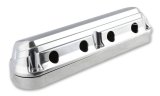 Holley 2-Piece Ford Style Valve Covers 241-186 Covers, LS Style, Cast Aluminum, Center Bolt, Plain, Cast Aluminum, Polished Finish, Two-Piece, Chevy, LS, 4.8-7.0L, Pair thumbnail 2