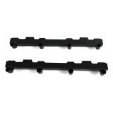 Holley EFI Hi-Flow Billet Fuel Rails 534-285 Rails, Rails, Aluminum, Black Anodized, -8 AN O-ring Inlet Size, Hi-Flow, Cadillac, Chevy, Kit thumbnail 1