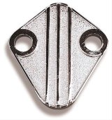 Holley Mechanical Fuel Pump Covers 12-813 Block-Off Plates, Steel, Chrome Plated, with Gaskets, Chevy, Chrysler, Big, Small Block, Ford, 385 Series, FE, Windsor, V8 Engines, Each thumbnail 1