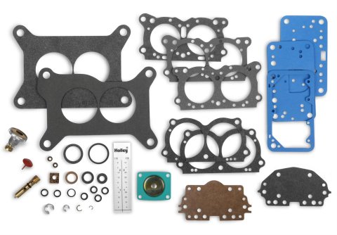 Holley Carburetor Rebuild Kits 37-396 Rebuid Kits, Fast Kit, Rebuild, Nostalgia Model 2300, 2-barrel, Gaskets, O-rings, Pump Diaphragm, Needle, Power Valve, Instructions, Kit