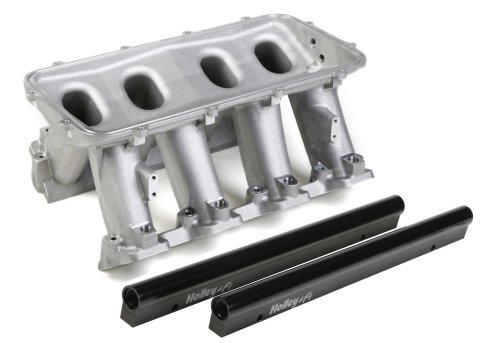 Holley EFI LS Hi-Ram Intake Manifold Bases 300-214 Manifolds, Hi-Ram, Base Only, Multi-port, Aluminum, Natural, Rectangular Port, LS3, L76, L92, L99 Cylinder Head, Chevy, 6.0L, 6.2L, Each