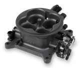 Holley Universal 4-Barrel 1000 CFM 4150 Flange Throttle Bodies 112-587 Bodies, Universal, Flange, 4-Barrel, Multi-Port Injection, Cable Actuated, 1,000 cfm, Aluminum, Gray Anodized, Each thumbnail 2