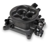 Holley Universal 4-Barrel 1000 CFM 4150 Flange Throttle Bodies 112-587 Bodies, Universal, Flange, 4-Barrel, Multi-Port Injection, Cable Actuated, 1,000 cfm, Aluminum, Gray Anodized, Each thumbnail 3