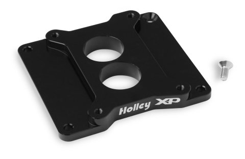 Holley Carburetor Adapters 17-90 Adapters, 2-barrel, Square Bore 4-barrel Manifold Flange, Black, Each
