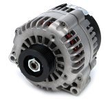 Holley High-Amp Alternators 197-300 Alternators, High-amp, DR44G Style, Cast Aluminum, Natural Finish, Serpentine Pulley, 105 amps, 12V, Internal Regulator, Chevy, 4.8-7.0L, Each thumbnail 2