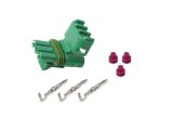 Holley Wiring Harness Connectors 570-212 Weatherproof Connectors, EFI, MAP Connector, Main Harness, Weather Pack, 3-cavity, Tower, Green Plastic, with Pins, Seals, TPA, Each thumbnail 1