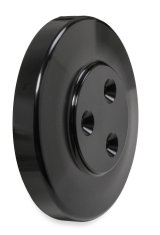 Holley Air Conditioning Compressor Pulley Covers 97-185 Clutch Covers, Holley, Cover, Aluminum, Black Finish, Hardware included, for Sanden, SD7 Compressors, Each thumbnail 1