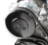 Holley Air Conditioning Compressor Pulley Covers 97-185 Clutch Covers, Holley, Cover, Aluminum, Black Finish, Hardware included, for Sanden, SD7 Compressors, Each thumbnail 2