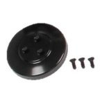 Holley Air Conditioning Compressor Pulley Covers 97-185 Clutch Covers, Holley, Cover, Aluminum, Black Finish, Hardware included, for Sanden, SD7 Compressors, Each thumbnail 3