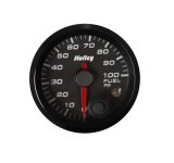 Holley Analog Standalone Gauges 26-608 Gauge, Standalone, Fuel Pressure, 0-100 psi, 2 1/16 in. Diameter, Analog, Full Sweep, Illuminated, with Electrical Sending Unit, Black Face, Kit thumbnail 1