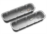 Holley M/T Valve Covers 241-152 Covers, Series, Perimeter Bolt, Tall, Finned, Cast Aluminum, Black Powdercoat, Satin Finish, Chevy, 396ci, 402ci, 427ci, 454ci, Pair thumbnail 2