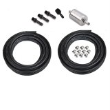 Holley EFI Fuel System Plumbing Kits 526-10 Pump Kits, EFI, 3/8 in. Diameter Rubber Hose, 40 ft. Length, Mounting Clamps, Black Anodized Aluminum Fittings, Kit thumbnail 1