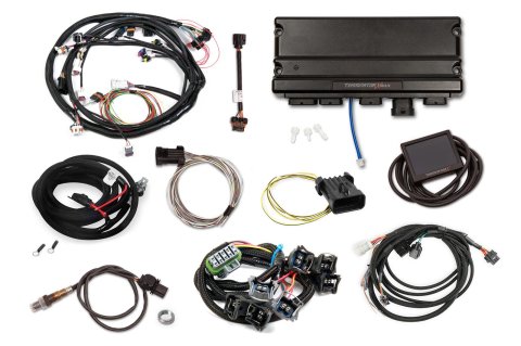 Holley Terminator X MAX Engine Management Systems 550-944 Systems, MAX, 8-EV1 Injectors, 8-Coils, Analog, Trans and Tuner Controls, Ford Injector Spacing, 4R70W Harness, Kit
