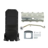 Holley Gen III Hemi Retrofit Oil Pans 302-63BK Pans, Hemi, RetroFit, Wet Sump, Rear, 6.2 Quart, Dipstick Compatible, Cast Aluminum, Black, Chrysler, Dodge, GMC, Plymouth, 376ci, thumbnail 1