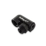 Holley Fuel Rail Adapter Fittings 534-321 Fittings, Fitting, Aluminum, Black, 180 Degree, -8 AN Male, -8 AN Female, Each thumbnail 1