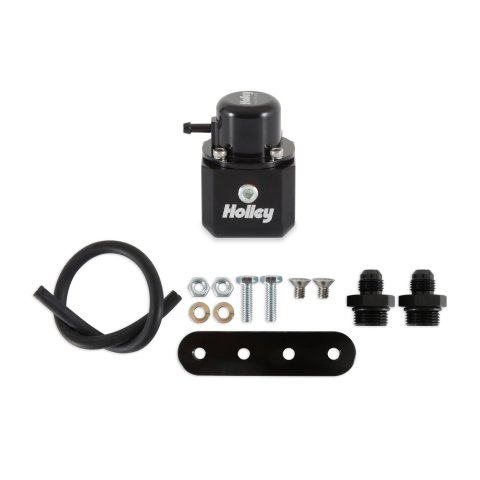 Holley EFI Fuel Pulse Dampers 12-1008 System Dampers, Billet Aluminum, Black Anodized, 40-100 psi, -6 AN Female Threads Inlet/Outlet, Standard Range, Each