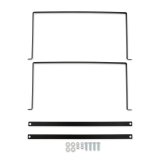 Holley Fuel Cell Mounting Straps 19-223 Mounts, Steel Straps, 1/8 in. Thick, Black, E-coated, Rubber Isolator Strips, Hardware included, for 20 Gallon Cell, Kit thumbnail 4