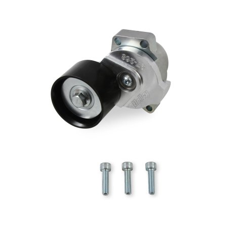 Holley Billet Tensioner Assemblies 97-268 Accessory Belt Tensioners, Assembly, Aluminum, Natural Finish, Smooth Pulley, Black, for GM LT5 Power Steering Only, Chevy, 6.2L, Each