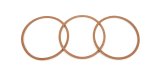 Holley Air Cleaner Gaskets 108-4 Carburetor Gaskets, Cleaner, Composite Material, 0.060 in. Thick, 5.125 in. Diameter, for Model 4150, 4160, 3-piece, Set thumbnail 2