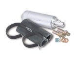Holley Electric In-Line Fuel Pumps 12-920 Pumps, Electric, In-Line, External, 80 gph, 60 psi, 12V, M10 x 1.0, Female Thread, Aluminum, Silver, Mounting Bracket, Black, Kit thumbnail 2