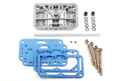 Holley Metering Block Conversion Kits 34-6S Kits, Block, 4160 to 4150 Model, Cast Aluminum, Satin Finish, Transfer Tube, Gaskets, Long Screws Included, Kit