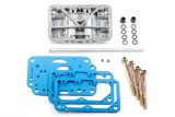 Holley Metering Block Conversion Kits 34-6S Kits, Block, 4160 to 4150 Model, Cast Aluminum, Satin Finish, Transfer Tube, Gaskets, Long Screws Included, Kit thumbnail 2
