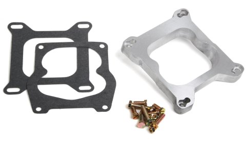 Holley Carburetor Adapters 17-6 Adapters, Open Center, 0.750 in. Thick, Aluminum, Natural Finish, Hardware, Gaskets, 4150/4160 Mounting Flange, Kit thumbnail 1